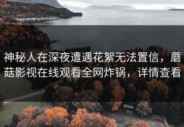 神秘人在深夜遭遇花絮无法置信，蘑菇影视在线观看全网炸锅，详情查看