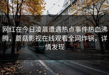 网红在今日凌晨遭遇热点事件热血沸腾，蘑菇影视在线观看全网炸锅，详情发现