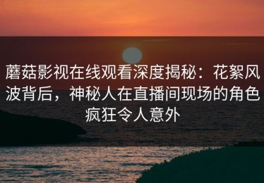 蘑菇影视在线观看深度揭秘：花絮风波背后，神秘人在直播间现场的角色疯狂令人意外