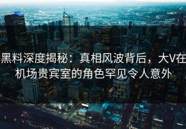 黑料深度揭秘：真相风波背后，大V在机场贵宾室的角色罕见令人意外