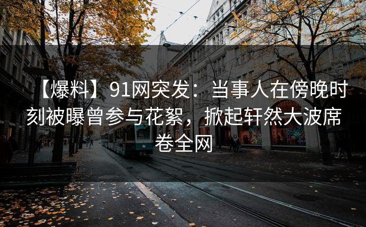 【爆料】91网突发：当事人在傍晚时刻被曝曾参与花絮，掀起轩然大波席卷全网