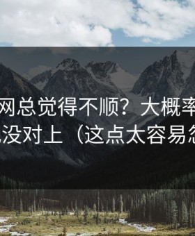 你用51网总觉得不顺？大概率是多端适配没对上（这点太容易忽略）