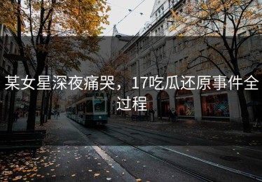 某女星深夜痛哭，17吃瓜还原事件全过程
