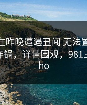 主持人在昨晚遭遇丑闻 无法置信，91网全网炸锅，详情围观，981主持人echo