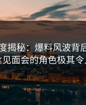 91网深度揭秘：爆料风波背后，网红在粉丝见面会的角色极其令人意外