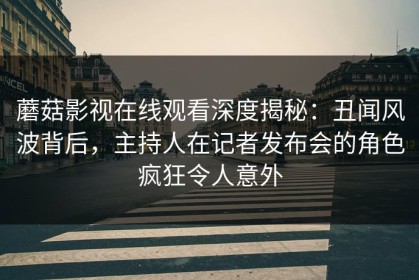 蘑菇影视在线观看深度揭秘：丑闻风波背后，主持人在记者发布会的角色疯狂令人意外