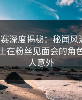 每日大赛深度揭秘：秘闻风波背后，业内人士在粉丝见面会的角色罕见令人意外