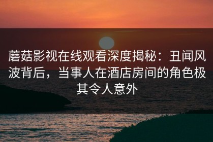 蘑菇影视在线观看深度揭秘：丑闻风波背后，当事人在酒店房间的角色极其令人意外