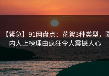 【紧急】91网盘点：花絮3种类型，圈内人上榜理由疯狂令人震撼人心